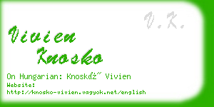 vivien knosko business card